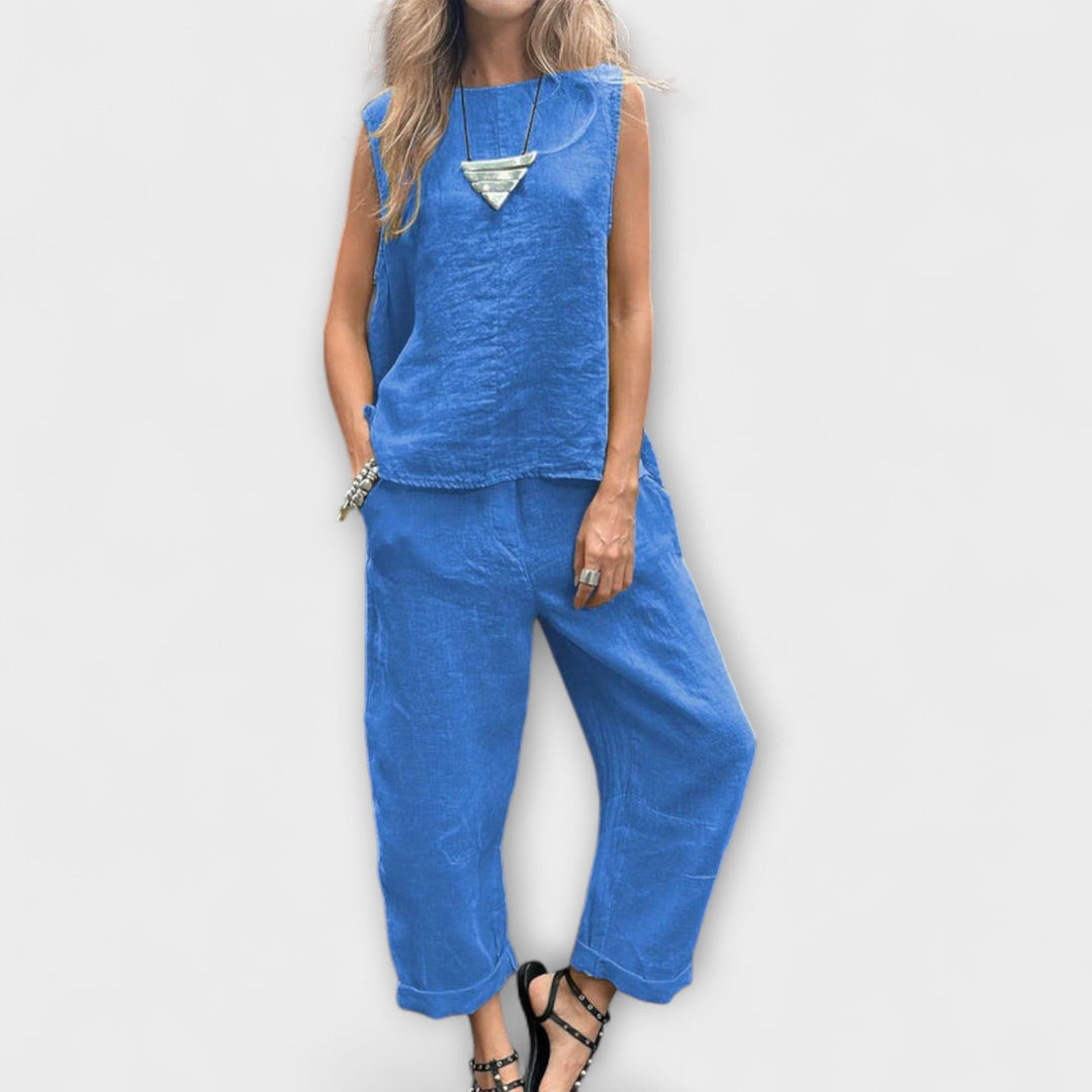 Zarela – Conjunto de verano en tono lima vibrante