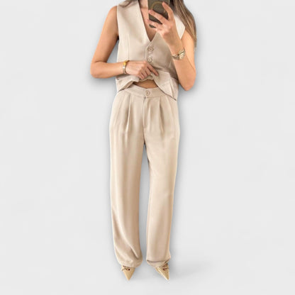 Valena – Conjunto con chaleco en sándwich urbano