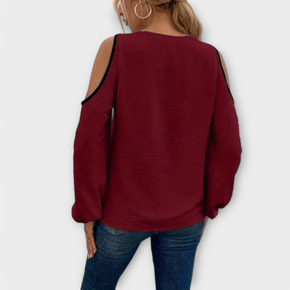 Camisa de cuello cuadrado con mangas largas Scarlet