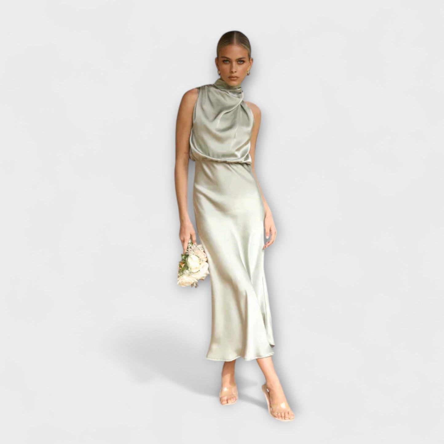 Vestido Zenaida Elegante para Mujeres de Largo Medio
