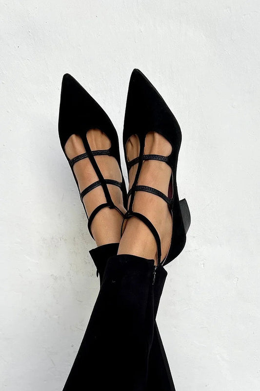 Giada™ | Zapatos de tacón con punta afilada y tiras entrelazadas