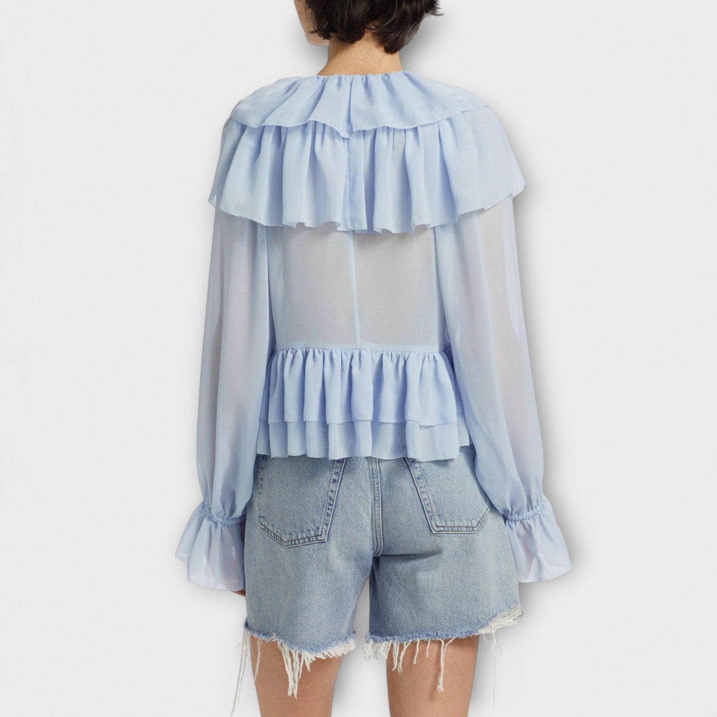 Camiseta de mujer estilo vintage con cuello en V