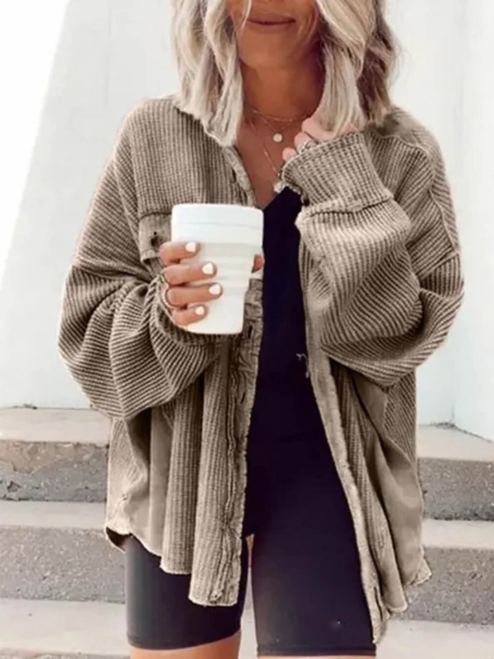 Chaqueta de Botones de Corduroy Arriba