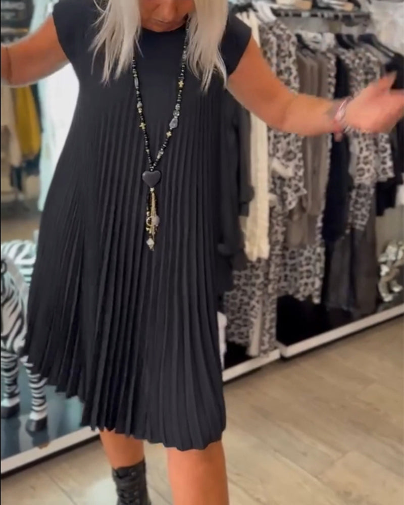 Clara | Vestido de verano plisado y sencillo.