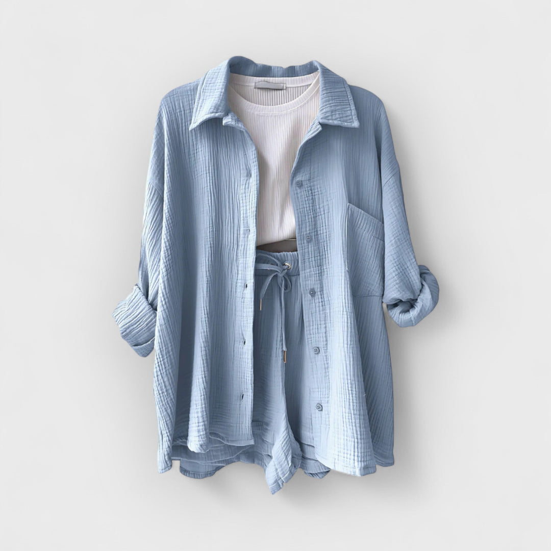 Conjunto de verano con camiseta y pantalones cortos