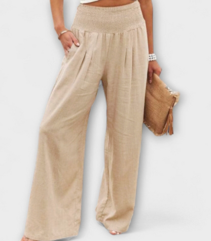 Pantalones de lino amplios y cómodos - Elegantes para cualquier evento