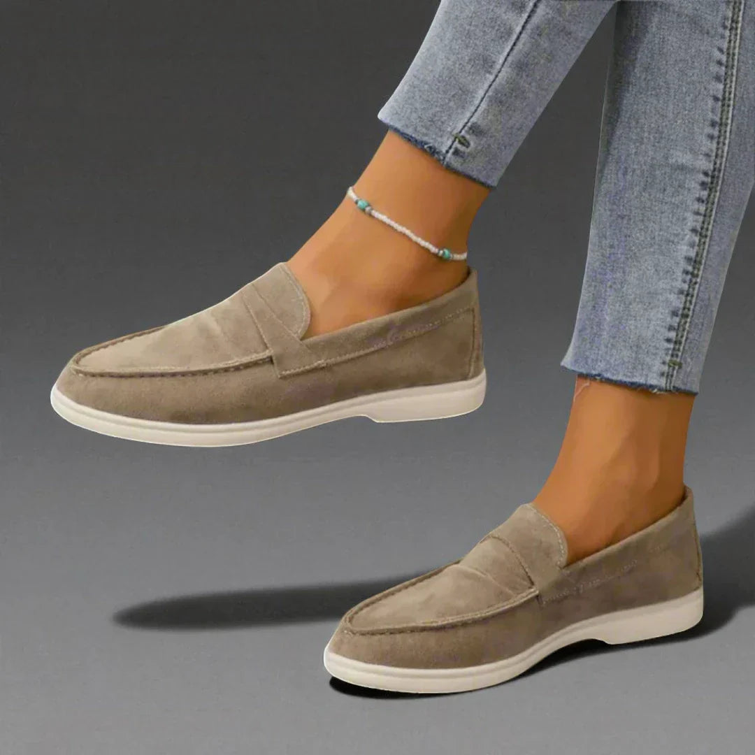 Hanna | Mocasines elegantes de cuero ante
