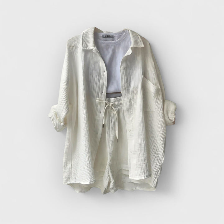 Conjunto de verano con camiseta y pantalones cortos