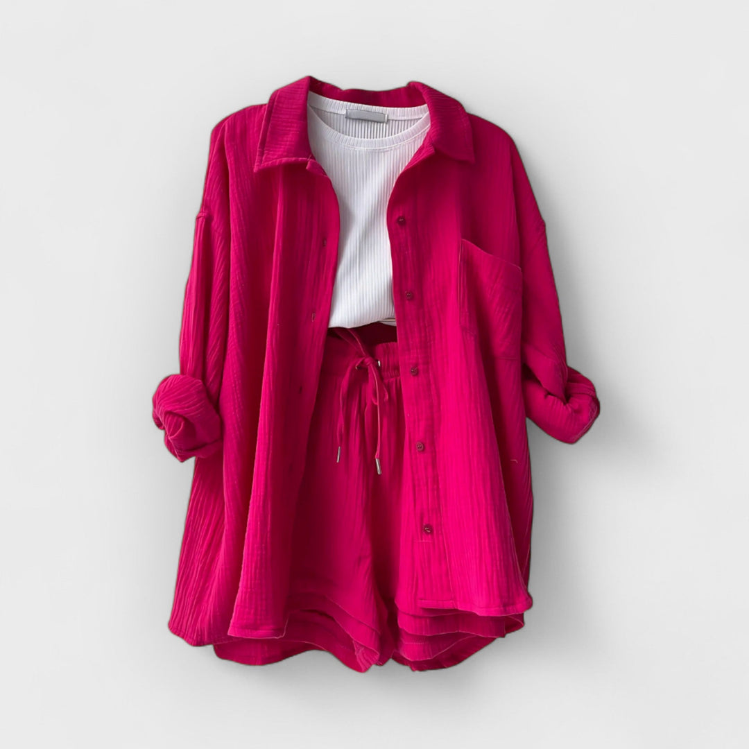 Conjunto de verano con camiseta y pantalones cortos