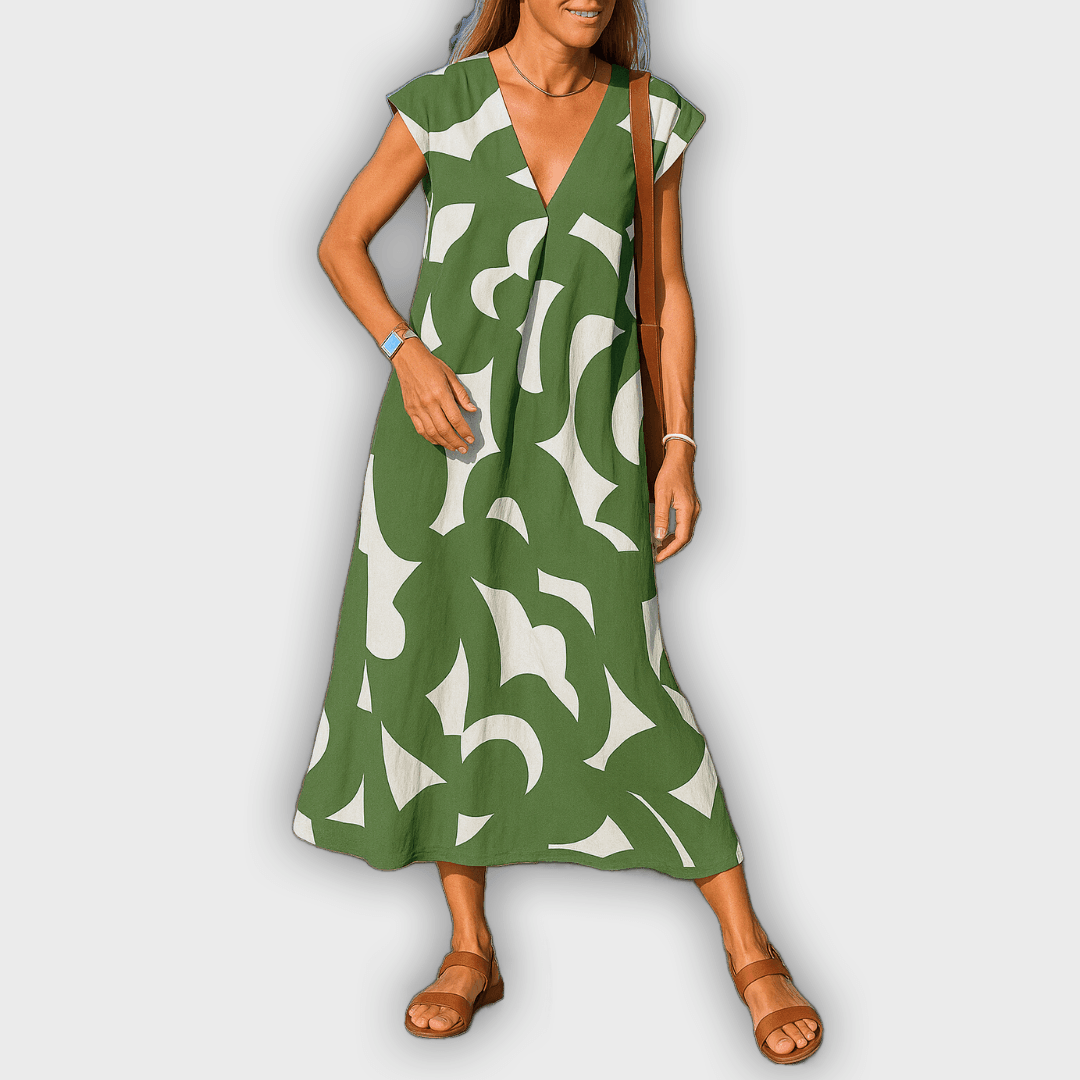 Vestido ligero y femenino V-Cuello Cecilia™