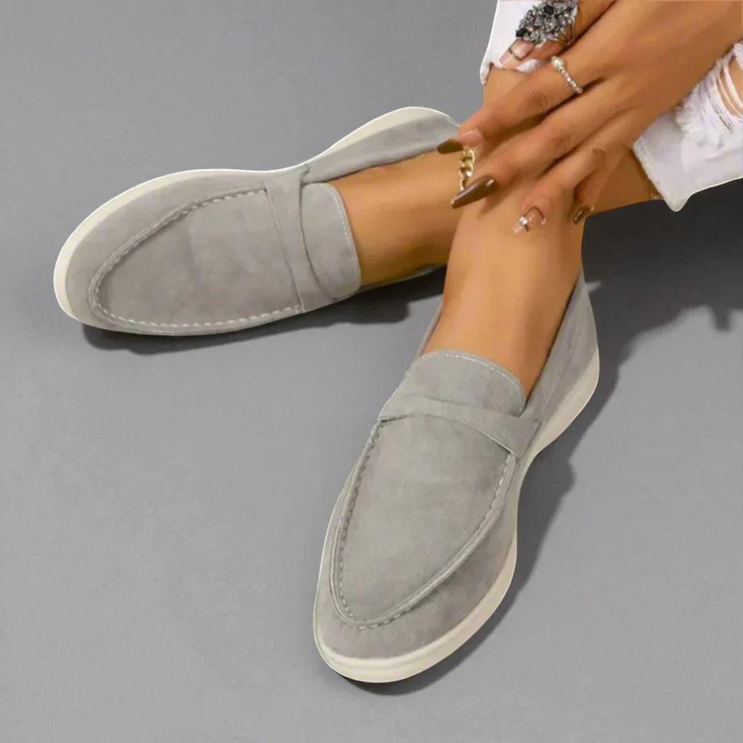 Hanna | Mocasines elegantes de cuero ante