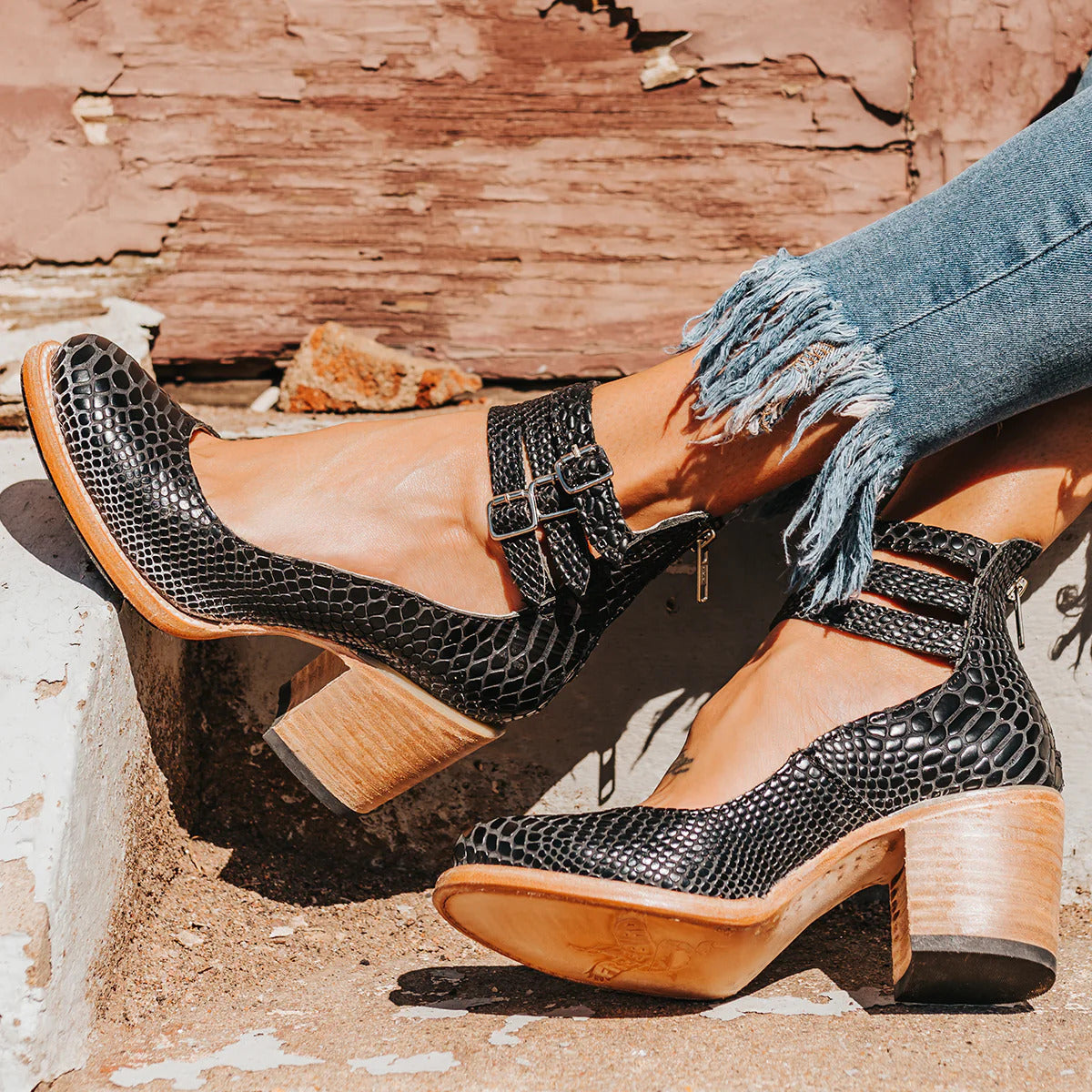 Ginerva™ | Zapatos de tacón con múltiples correas y tacón ancho