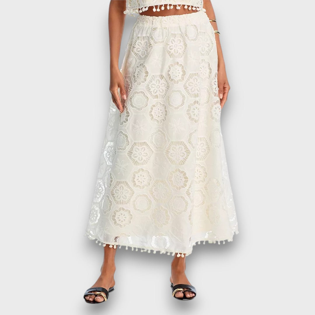 Zahara – Conjunto de dos piezas de tela de encaje tejido