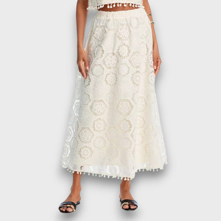 Zahara – Conjunto de dos piezas de tela de encaje tejido