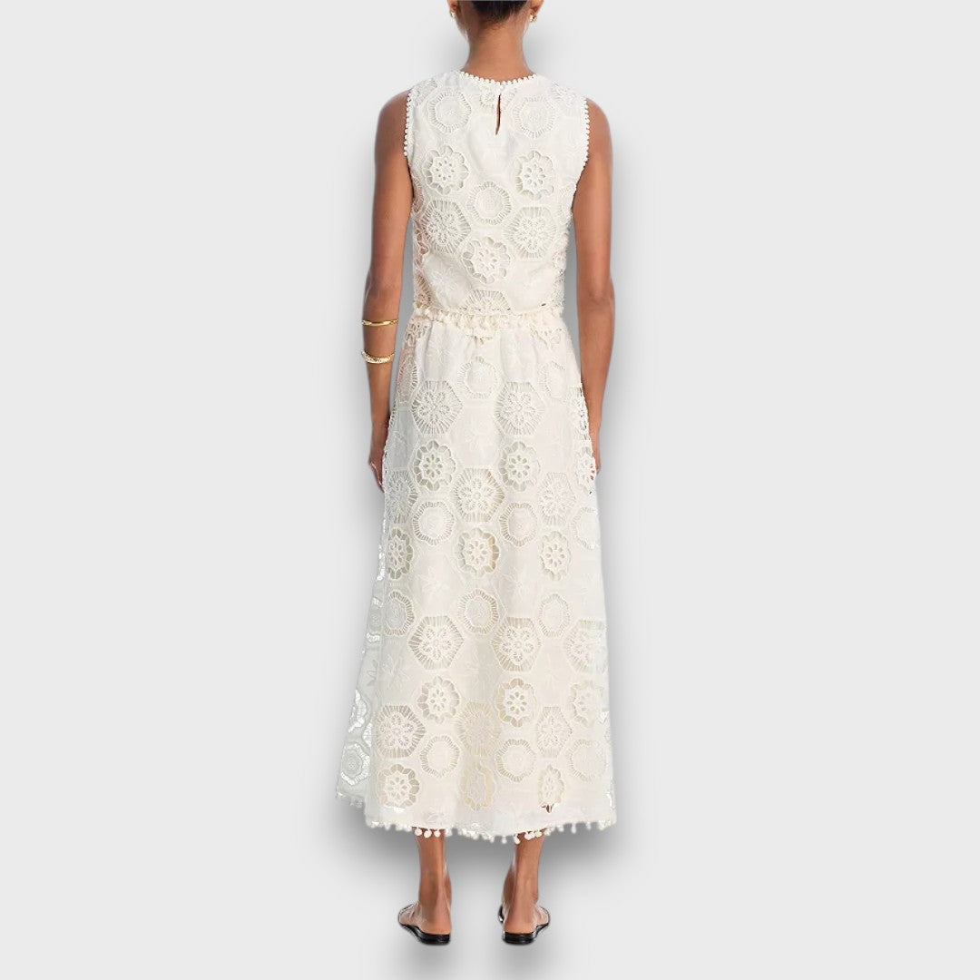 Zahara – Conjunto de dos piezas de tela de encaje tejido