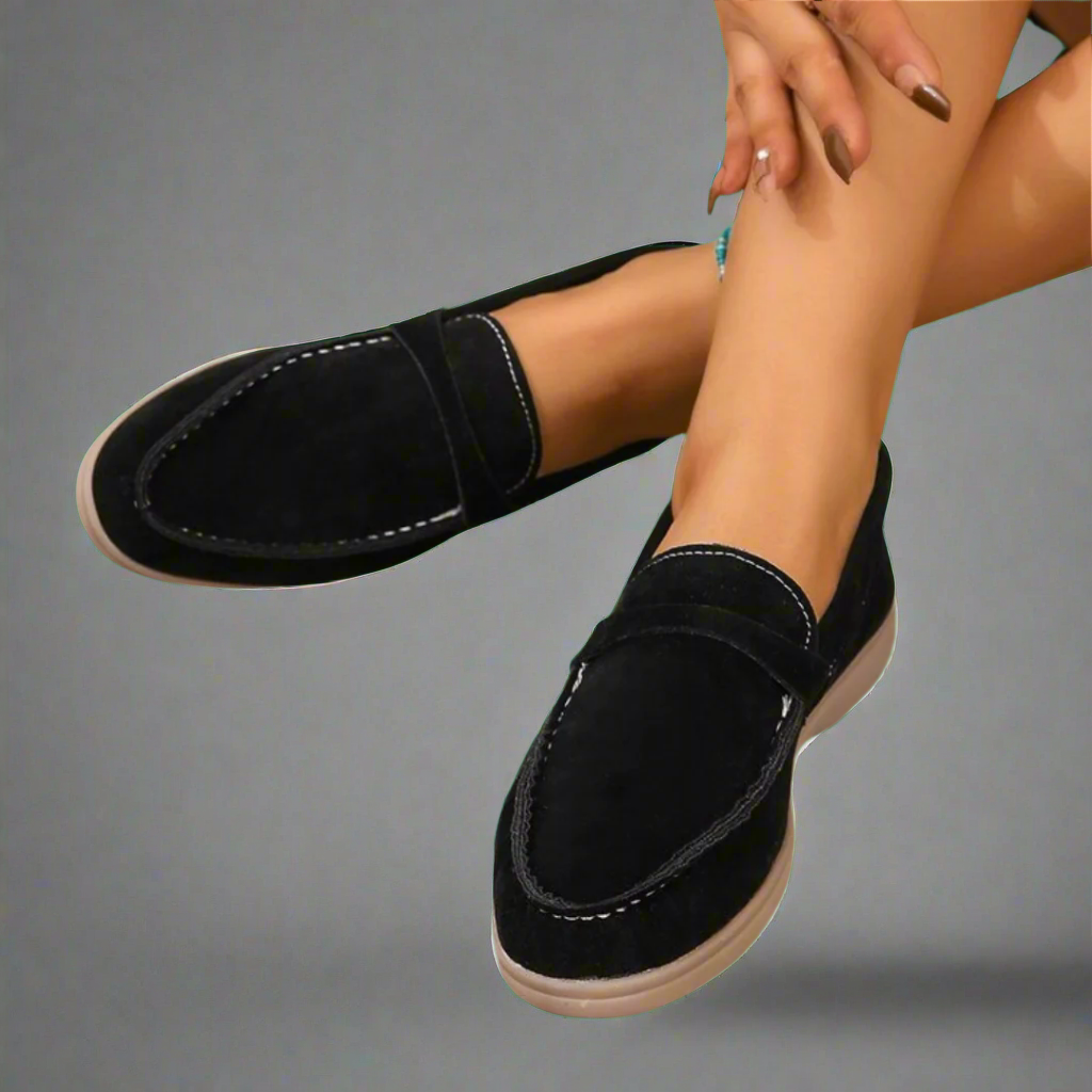 Hanna | Mocasines elegantes de cuero ante