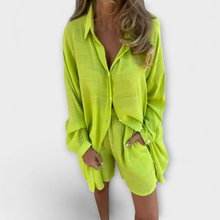 Serin – Conjunto de verano de dos piezas con camiseta oversized