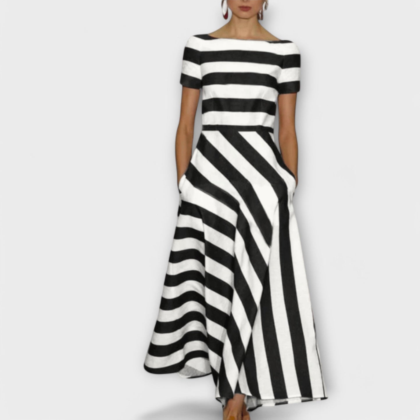 Vestido maxi a rayas para mujeres