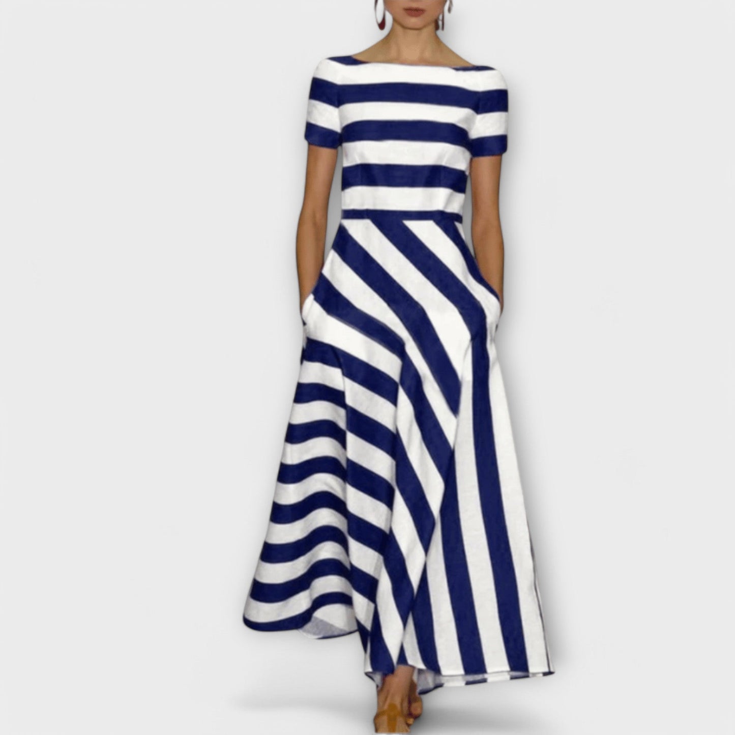 Vestido maxi a rayas para mujeres