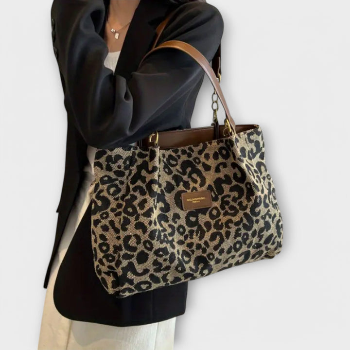 Bolso de lienzo con estampado de tigre - diseño moderno y comodidad diaria