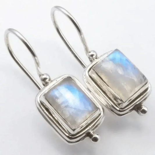 Pendientes retro cuadrados de lujo