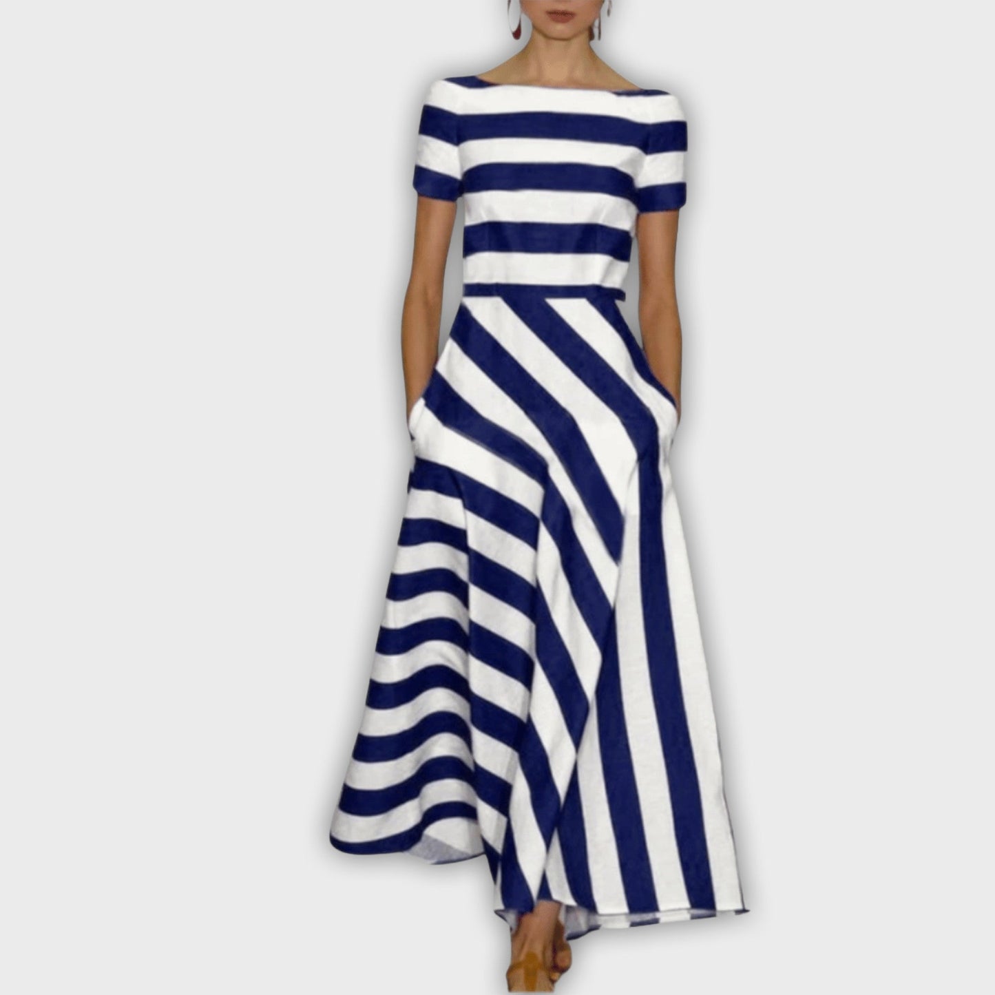 Abrigo maxi a rayas - Elegante y cómodo para cualquier ocasión