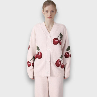 Sariah – pijama suave con motivo de cereza