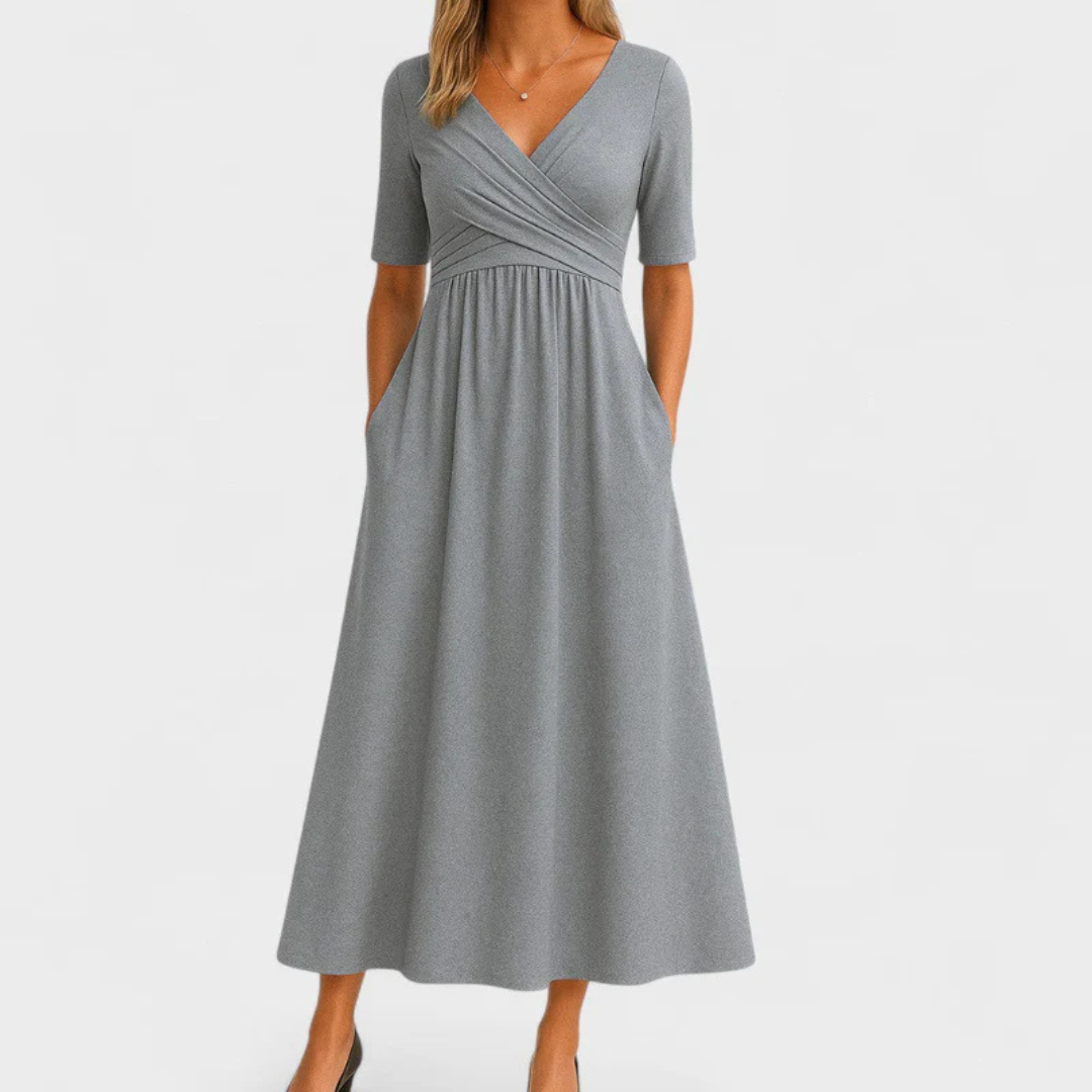 Isabella™ | Vestido cruzado con mangas cortas