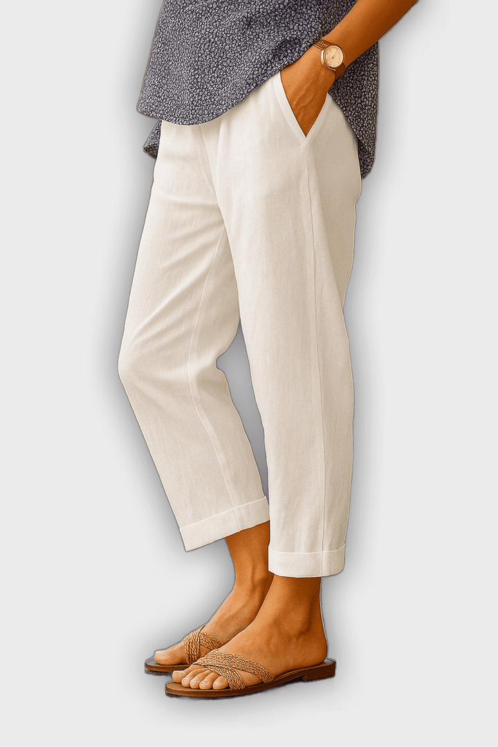 Pantalones de verano BRIGIDA de lino y algodón