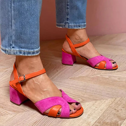 Loret | Sandalias coloridas con tacón cómodo