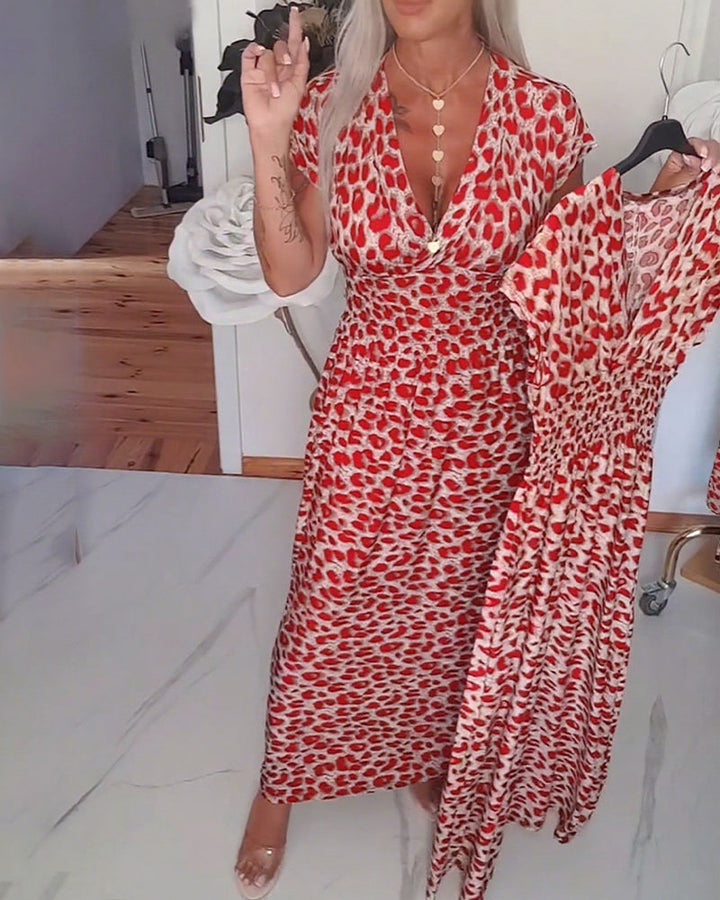 Yasbela | Vestido maxi elegante con estampado de tigre