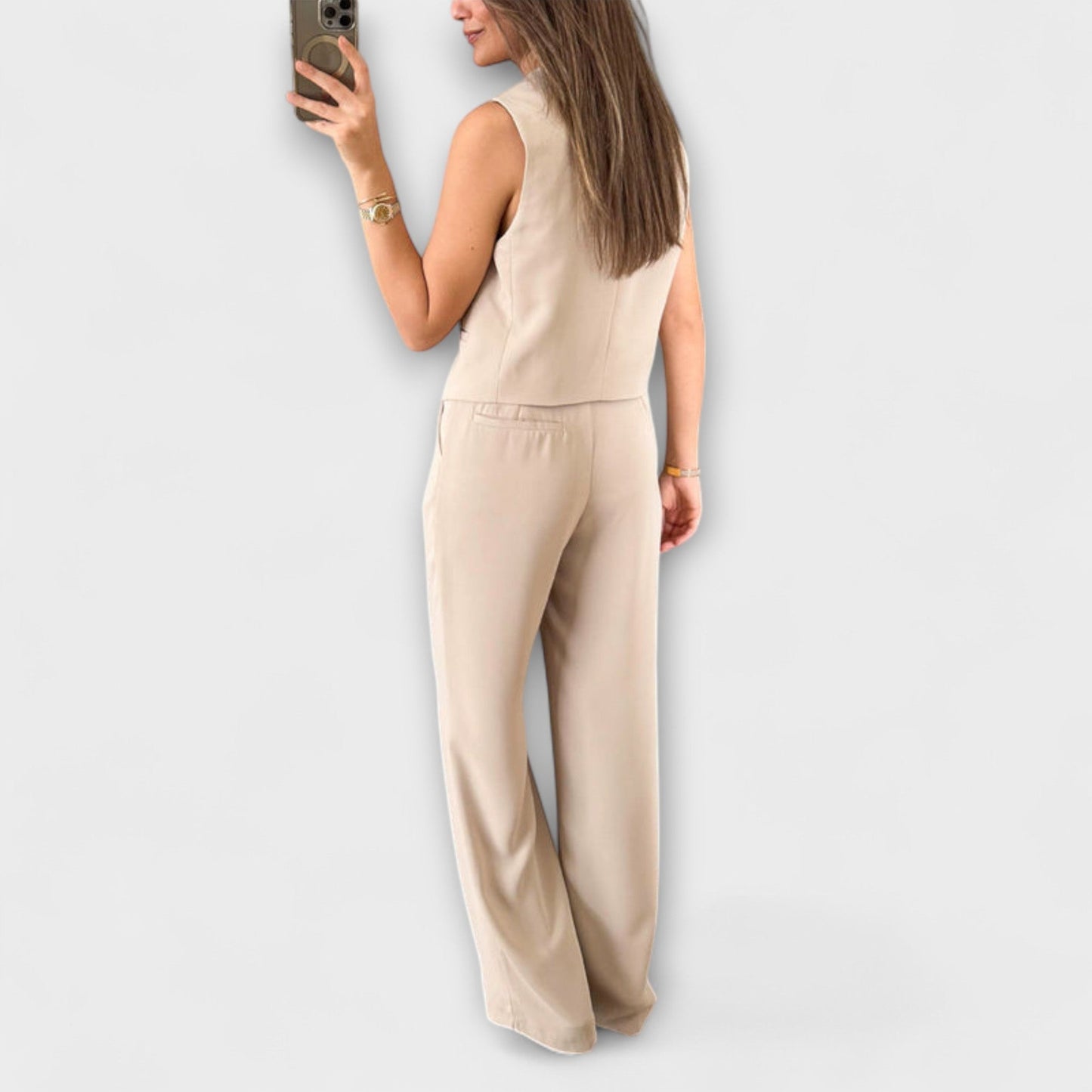 Valena – Conjunto con chaleco en sándwich urbano