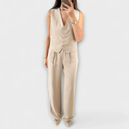 Valena – Conjunto con chaleco en sándwich urbano