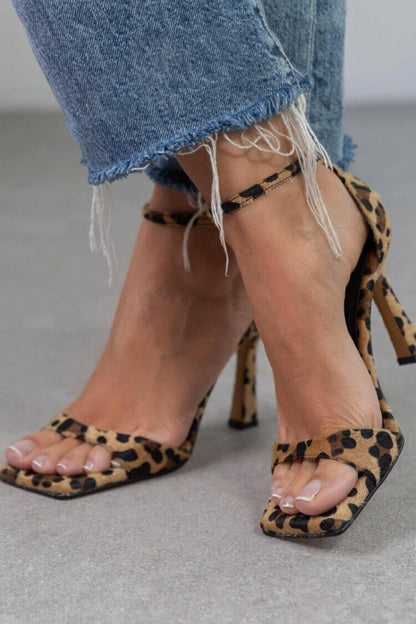 Julia™ | Sandalias de tacón alto con estampado animal