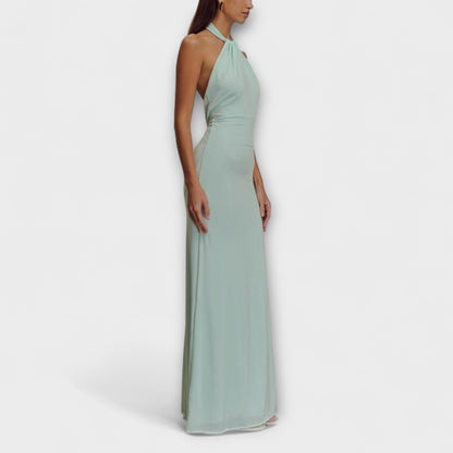 Vestido maxi ELYNA con hilos de satén - Elegancia y comodidad en eventos