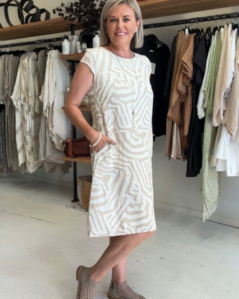 Nelia™ - Vestido de verano con cuello redondo y bonito estampado