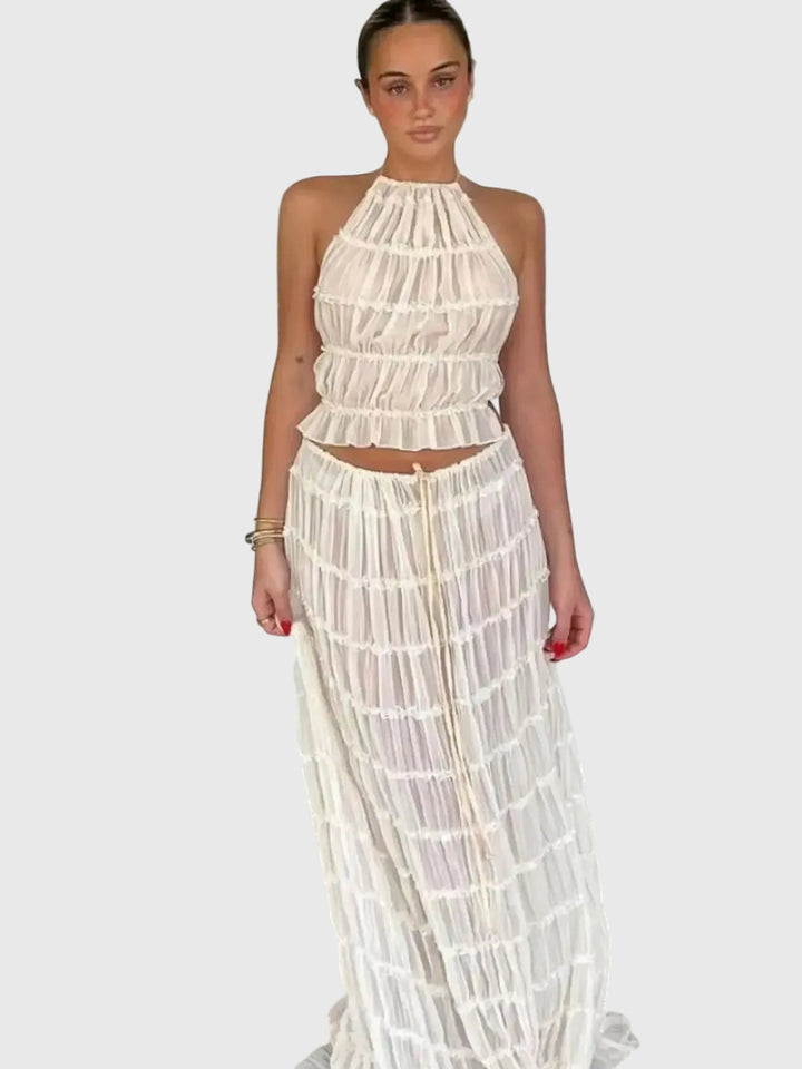 "Alessia" | Vestido de verano elegante con motivos naturales.