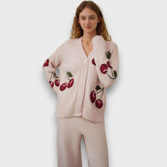 Sariah – pijama suave con motivo de cereza