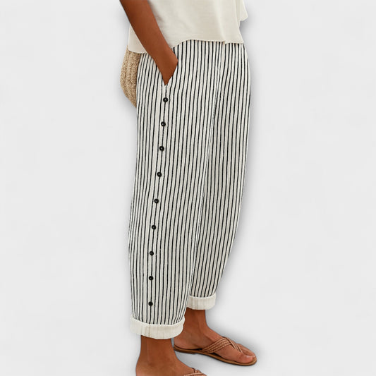 Pantalones a rayas cómodos para mujeres - Pantalones Rhea