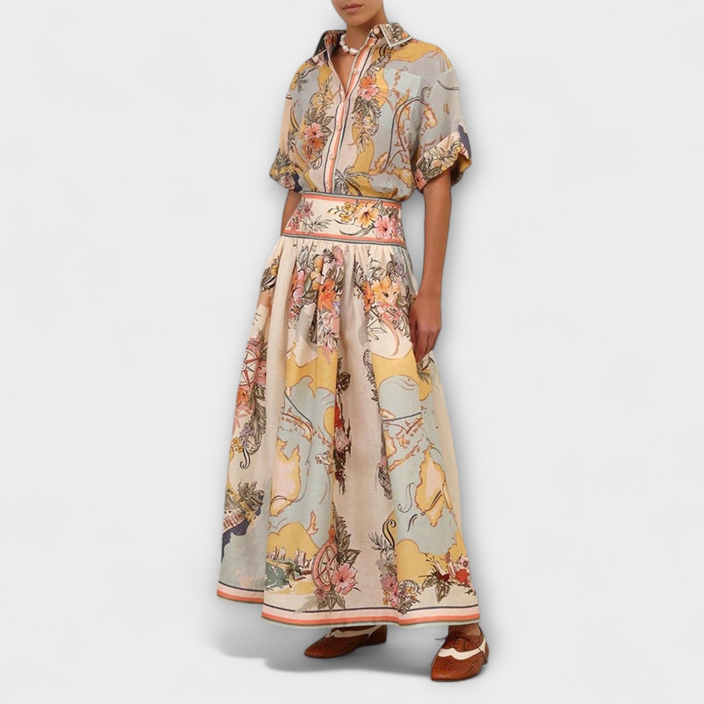 Falda mini A-line vintage elegante