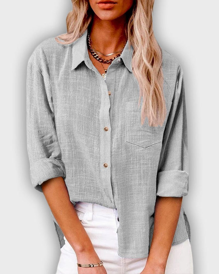 Camiseta de lycra para mujeres con mangas largas en color azul oscuro