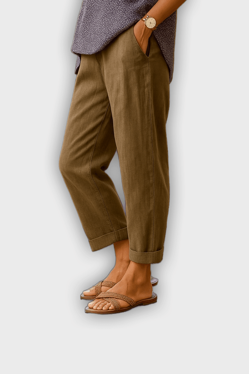 Pantalones de verano BRIGIDA de lino y algodón