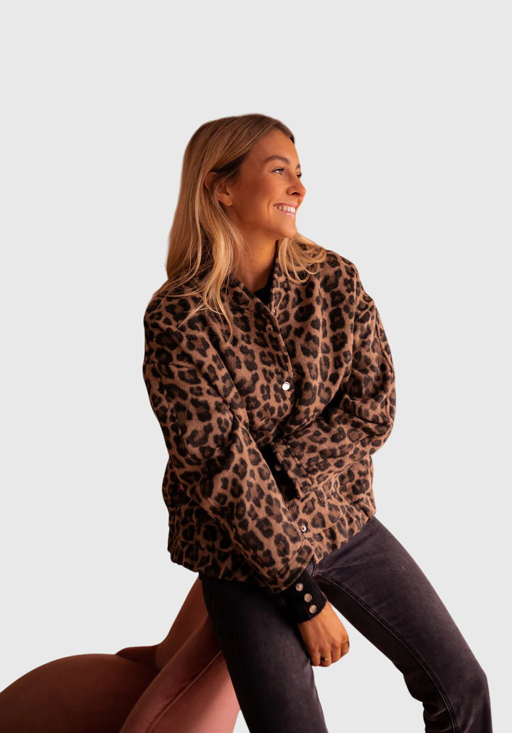 Elodie | Chaqueta de Estampado de Leopardo Elegante