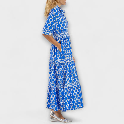Vestidos midi con estampado de cadena