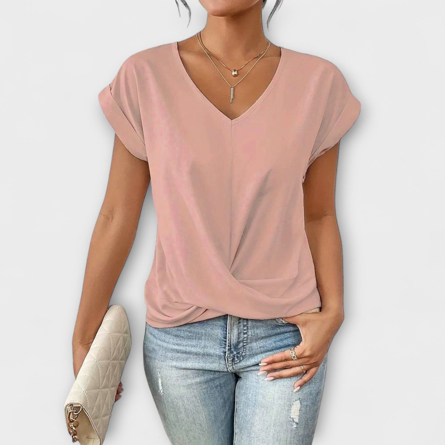 Top con cuello en V