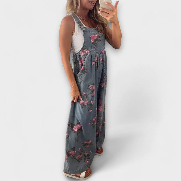 Pantalones cortos altos con estampado floral