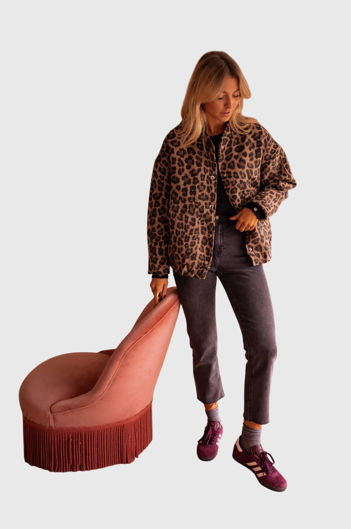 Elodie | Chaqueta de Estampado de Leopardo Elegante