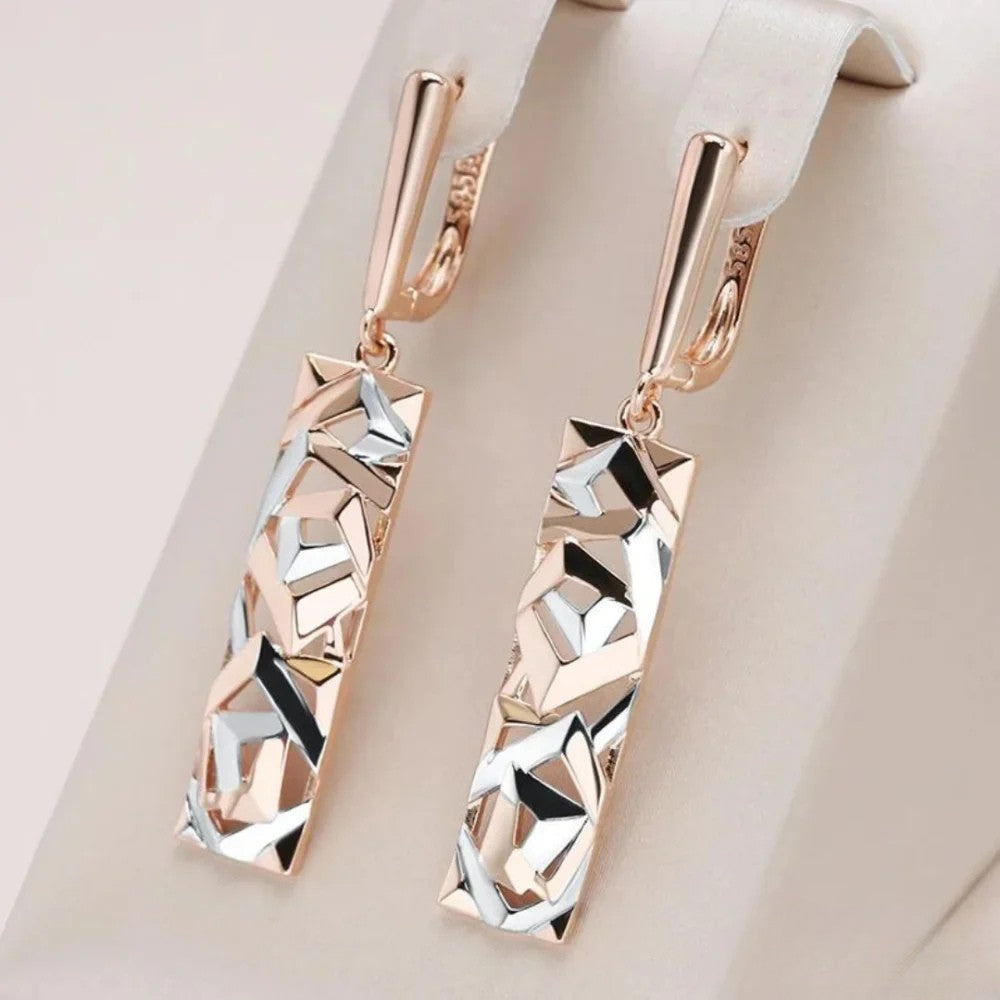 Pendientes elegantes en forma de rectángulo - Colección Laura