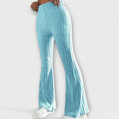 Pantalones elegantes para mujeres con corte destacado