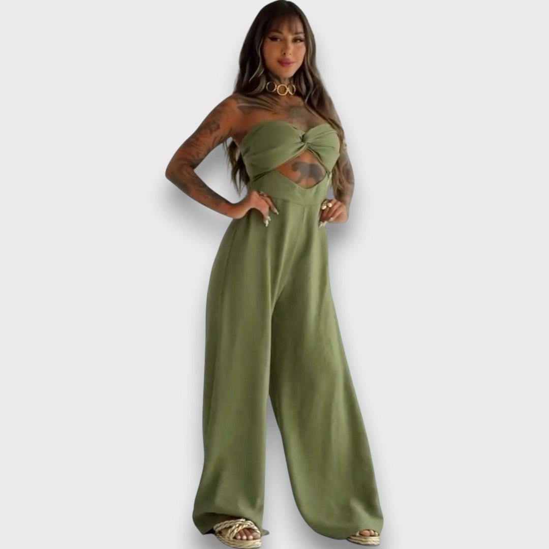 Saloma – Vestido jumpsuit con corte y detalle en la parte posterior